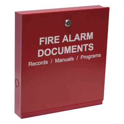 NF-FAD - Gabinete para documentos de alarma contra incendios / Acero calibre 16 / USB 4 GB / 2 ganchos para llaves / Placa para tarjetas de visita