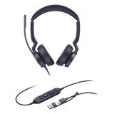 UH46-DUAL-TEAMS-USB-C/A - Auriculares Profesionales USB / Cancelación de Ruido IA con 3 Micrófonos / Altavoz 35 mm con EQ Dinámico / USB-C/A Plug-and-Play / Indicador de Ocupado / Compatible Microsoft Teams