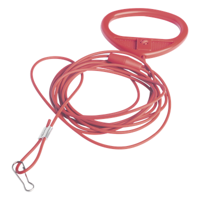 NX0073 - Tirador de Emergencia para Baño Hospitalario / Cordón Antibacteriano 2 m (6.6 ft) / Broche Antiestrangulamiento / Activación Desde el Suelo