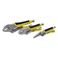 SYS-115-085 - Juego de Pinzas de Presión / 3 Piezas / Acero al Cromo Molibdeno / Mangos Bimateriales Aislantes / ASME B107.500