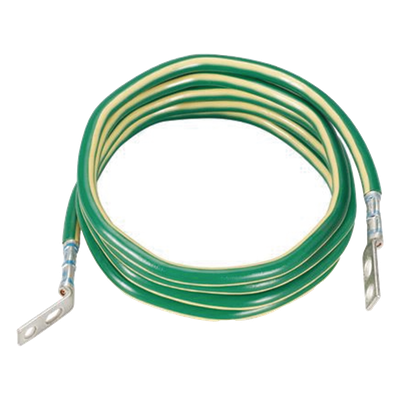 GJ696UH - Jumper para Aterrizaje de Equipos / 6 AWG / 2.4 m (7.9 ft) / Terminal 45° y Terminal Recta / Cobre / TIA-607-C