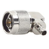 RFN-1009-X-04 - Conector N Macho en Ángulo Recto / Anillo Plegable / Cables RG-8/X, LMR-240 / Níquel, Oro, Teflón