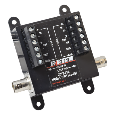 T-CCTV-PTZ - Protector CCTV PTZ / SASD / 12-24V + Coaxial BNC + RS-232/422/485 / 150A / Bidireccional / -40 a 65°C