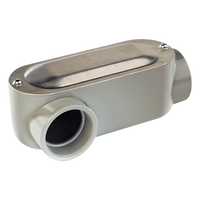 OLR-2988C - Caja de Registro Ovalada / Roscada NPT 1/2" (12.7 mm) / Aluminio Diecast / Hermética / UL y CSA