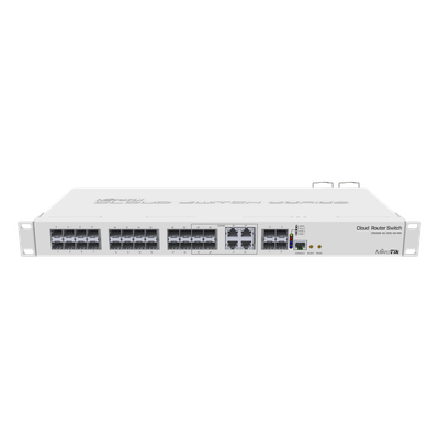 CRS328-4C-20S-4S+RM - CRS328-4C-20S-4S+RM, Ruteador/Switch, CPU 800Mhz, RAM 512Mb, 20xSFP, 4xSFP+, 4xCombo, RouterOS/SwitchOS