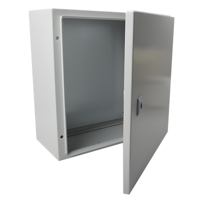 PST-4040-20A - Gabinete de Acero IP66 / 400x400x200 mm / IK10 / Placa Trasera Galvanizada / Cierre con Llave / 15.7x15.7x7.9 in