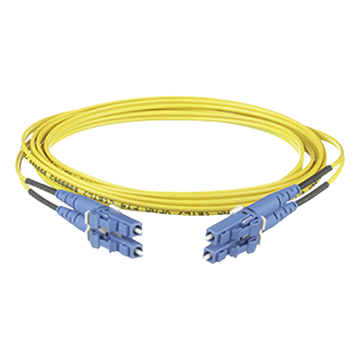F92ERLNLNSNM004 - Jumper de Fibra Óptica / Monomodo OS2 9/125 / LC-LC Dúplex / OFNR Riser / 4 m (13.12 pies) / Amarillo