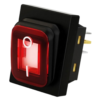 APB-03121-R - Interruptor Industrial con LED / IP65 / Contactos NO-COM-NC / Operación -40°C a 125°C / 12/24 VCC / 30A