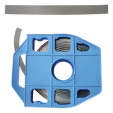 TH-F-34 - Fleje de acero inoxidable / 0.30 x 19mm / 30.5 m (100 ft) / SS304 / Con despachador