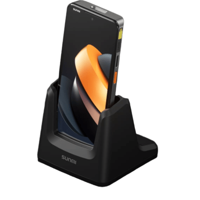 L3-CHARGER - Base de Carga Individual / Docking Station / Pogo Pins / Compatible SUNMI L3 / LED Indicador / Antideslizante / 1.64 ft Cable