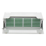 ODU19RP-CSS144-C - Distribuidor de Fibra Óptica / 144 Empalmes / 144 Acopladores SC/APC / 144 Pigtails SC/APC / 19" / 3 UR / 12.8" Profundidad