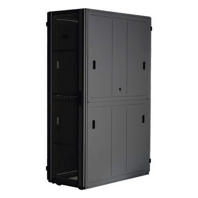 XGL84812B - Gabinete para Centro de Datos / 48 UR / 800 mm Ancho x 1070 mm Profundidad / Puertas Perforadas 80% / Carga Estática 1588 kg / Acero Epoxi Negro