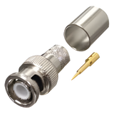 RFB-1106-I - Conector Coaxial BNC Macho / Anillo Plegable / Bronce Niquelado / Contacto Oro / Teflón / RG-8/U, LMR-400, CNT-400, 9913