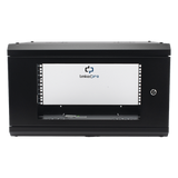 SR1906LH3GA - Gabinete de Pared / 6U Rack 19'' / 455mm Profundidad / 1.49 ft / Cristal Templado / Acero Reforzado