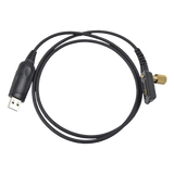 TXCP1862I - Cable Programador USB / Conector USB-A a Multipin Tipo Peineta / Compatibilidad Windows 98 a 11 / Material PU Negro Profesional / Más de 20 Modelos Icom Serie IC-F