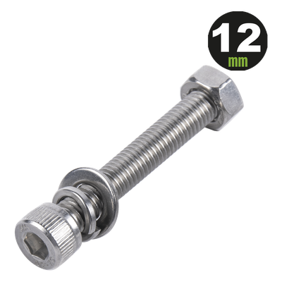 950-5080-124 - Kit de Fijación Fotovoltaico / Tornillo Allen M8-1.25 x 12 mm / Acero Inoxidable 304 / Resistencia 85,000-150,000 psi / Norma DIN 127