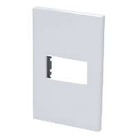 SYS-P600B - Placa de Policarbonato / 1 Módulo 1/3 / Base de Acero / 75 × 120 mm / Ancho 8 mm / Color Blanco