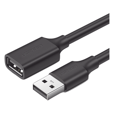 10314 - Ugreen USB A To Female Extension Cable Black 1M cable USB USB 2.0 0,48 Gbit/s Negro