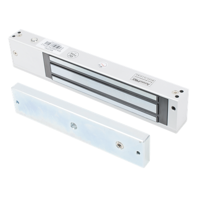 MAG600NLEDV2 - Chapa Magnética Electromagnética / 280 kg (617.3 lbs) / LED Ultra-Brillante / Sensor de Estado / 12/24 VCC / Aluminio Anodizado