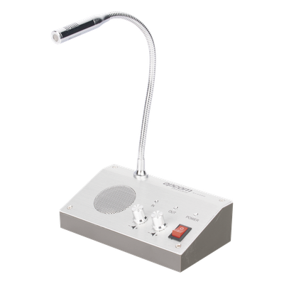 SF-3300 - Sistema de Intercomunicación | Ideal para Ventanillas | Audio de voz de dos vías | 12V/1A 3W | Micrófono Interior + Micrófono Exterior