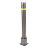 XB-900-FL - Bolardo Desmontable / Acero Inoxidable SS304 / 900 mm (2.95 ft) Altura / 114 mm Diámetro / 3 mm Espesor / Punta Plana