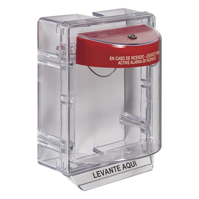 STI-1130-ES - Cubierta Protectora de Policarbonato / Sirena 95 o 105 dB / Espaciador Transparente / Etiqueta en Español / Diseño Universal / Certificaciones UL, FM, ADA, cUL