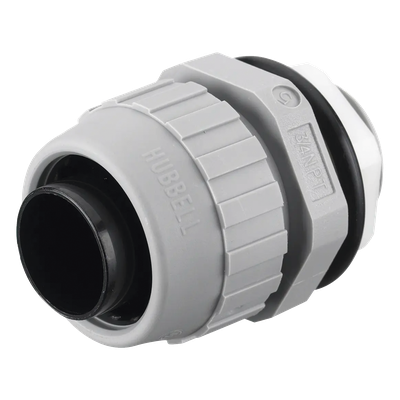 HUB-P075-NGYA - Conector Recto / Nylon / 3/4 in / Liquidtight Polytuff / UL50 Tipo 4X, 12, 13 / -34°C a 107°C (-30°F a 225°F)