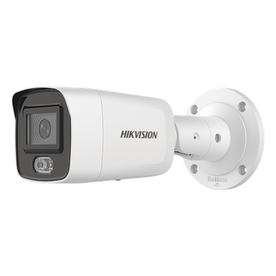DS-2CD3047G2-LS(C) - Bala IP 4 Megapixel / Imagen a Color 24/7 (ColorVu) / Lente 2.8 mm / Luz Blanca 40 mts / Exterior IP67 / WDR 130 dB / Audio y Alarma I/O / Captura Facial / ONVIF / Micro SD