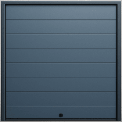 APDOOR-208L - Puerta de Garage / Estilo Americano / Línea Central / Aislada / 20×8 pies / Acabado Deluxe / Color Gris