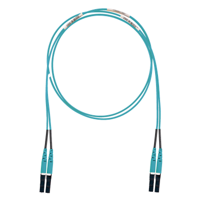 FX2ELLNLNSNM001 - Jumper de Fibra Óptica / Multimodo OM3 50/125 / LC-LC Dúplex / LSZH / 1 m (3.28 ft) / Color Aqua