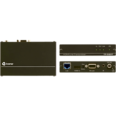 TP-580T - Transmisor HDMI 4K60 4:2:0 HDCP 2.2 | RS-232 e IR sobre HDBaseT de Largo Alcance | Hasta 40 m (130 ft) a 4K | Hasta 70 m (230 ft) a 1080p | Compacto DigiTOOLS® | Aluminio