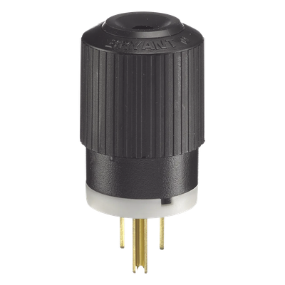 HUB-BRY-5266-NP - Clavija Industrial / 15 A / 125 V CA / NEMA 5-15P / 2 Polos 3 Hilos / 2.18 x 1.52 x 1.38 in