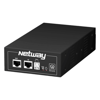 NETWAY1D - Inyector Midspan / 1 Puerto / Hi-PoE 60W / 802.3af/at / 56VDC Clase 2 / -30°C a 50°C / 1.0 kg
