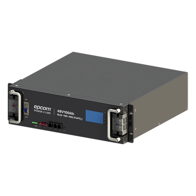 RLB-100-48 - Batería de Litio de 4.8 Kwh, 48 Vcc, 100 Ah, 3U de Montaje en Rack con Pantalla de Monitoreo Local LCD