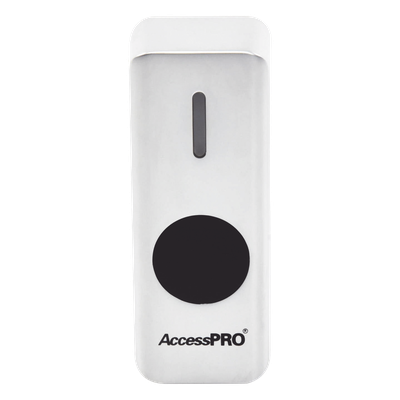 ACCESST3W - Botón de Salida sin Contacto / IR / Distancia Ajustable 4 a 15 cm / Temporizador 0.3 a 30 s / IP68 / 12VDC