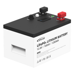 LFP100EP128V2 - Batería LiFePO4 / 12.8 Vcc / 100 Ah / 1.28 kWh / 6000 Ciclos / IP65 / Pantalla LCD