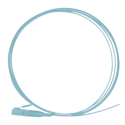 LP-FOM4-LC-01 - Pigtail de Fibra Óptica / LC Simplex / OM4 50/125 µm / PVC / 1 Metro (3.28 Pies) / Aqua