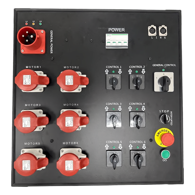 YSCM06 - Controlador de Polipastos Eléctricos / 6 Canales / Trifásico 110V AC 60Hz / Control Directo / Chasis Metálico Touring-Grade