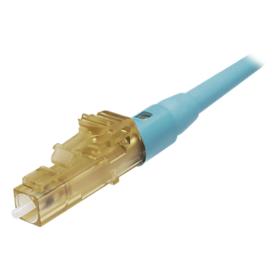 FLCSMCXAQY - Conector de Fibra Óptica / LC Simplex / Multimodo 50/125 OM3-OM4 / Pre-pulido / Color Aqua