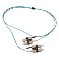FJ2-SCSC5L-01AQ - Jumper de Fibra Óptica Multimodo / 50/125 OM3 / SC-SC Duplex / OFNR / Aqua / 1 Metro (3.28 Pies)