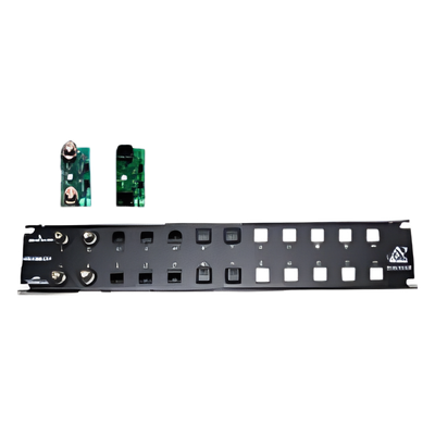 DTKRM12FP - Placa frontal para 12 módulos con conexión BNC para instalaciones en rack ( No se incluyen los módulos )