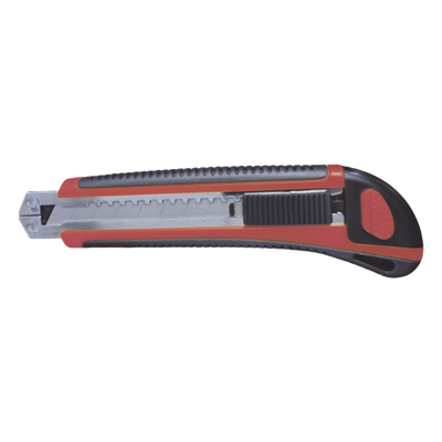 PST-H050-02 - Navaja de Hojas Desprendibles / Hoja 18 mm / Bloqueo Automático / Guía Metálica / Mango Ergonómico ABS+TPR / 17 x 5 x 2.5 cm