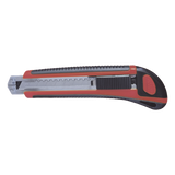 PST-H050-02 - Navaja de Hojas Desprendibles / Hoja 18 mm / Bloqueo Automático / Guía Metálica / Mango Ergonómico ABS+TPR / 17 x 5 x 2.5 cm