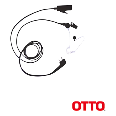 V1-10355 - Micrófono-Audífono Profesional de 2 Cables para KENWOOD NX200/300/410/5000, TK-480/2180/3180