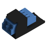 CMDSLCZBL - Módulo Acoplador LC Duplex / Fibra Monomodo OS1/OS2 / Cerámica Zirconia / 1 Espacio Mini-Com