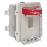 STI-1200A-ES - Protector Universal para Estación Manual / Policarbonato UV / Empotrado 4 pulgadas / NEMA 3R / -40°F a 250°F / UL/cUL/ADA