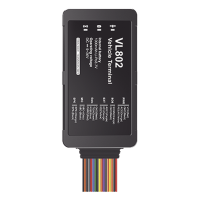 VL802 - Rastreador GPS Vehicular / LTE Cat1 con Respaldo GSM / Llamada Bidireccional / Corte Remoto de Motor / RS485 / 9-36 VCC / IP65