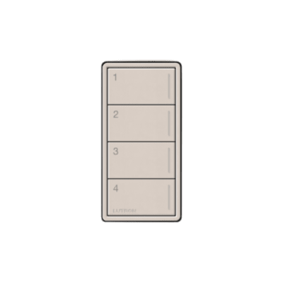 RRSTW4BTP - Botonera de Pared / 4 Botones / Retroiluminada / Grabable / RadioRA 3 / Color Taupe