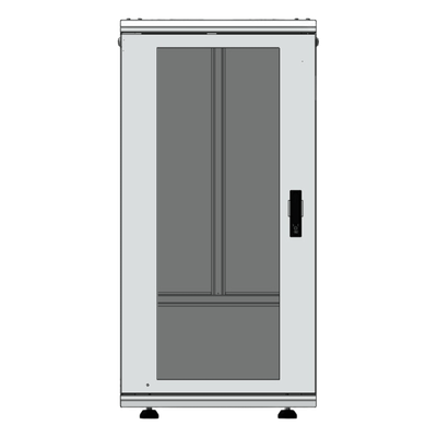 LES-60-60-24UGW - Gabinete Rack de Piso / 24U / 19 Pulgadas / Vidrio con Cerradura / Carga 750 kg / 600x605x1190 mm (23.6x23.8x46.9 in) / Acero Calibres 16-18-20