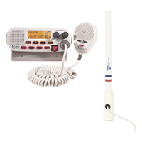 MRF45D/KIT5206 - Kit de radio marina / 25 W / Antena fibra de vidrio 2.4 m / 7.9 ft / Cable RG-58 4.5 m / 14.8 ft / DSC / Triple cobertura canales